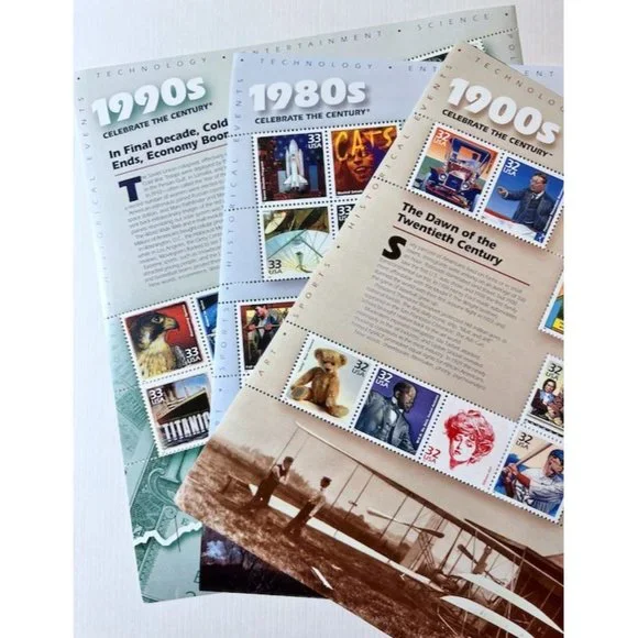 Celebrate the Century | 1900s | Postage Stamp Sheet | Unused Vintage USA 3182 - Picture 2 of 2